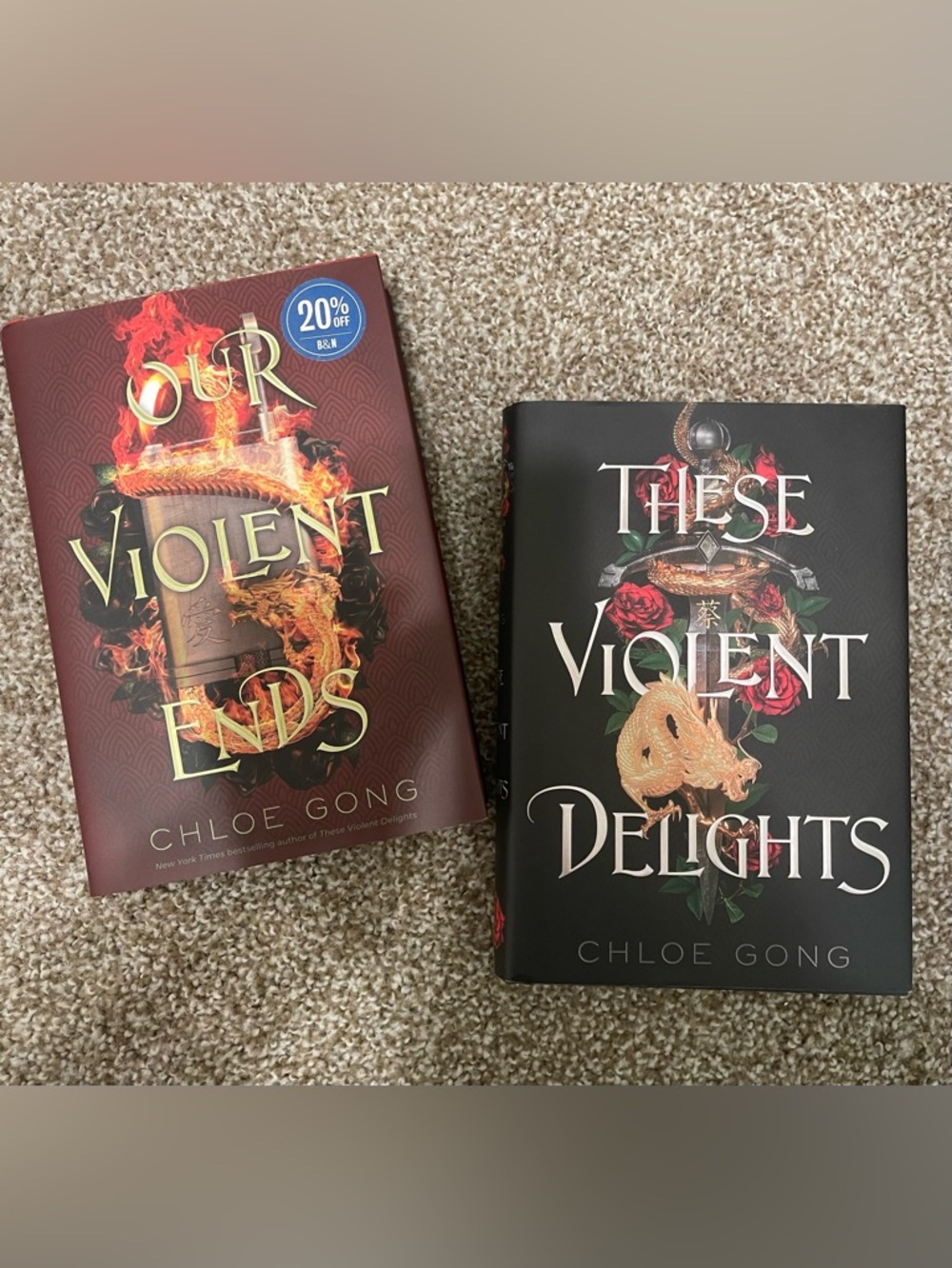 These Violent Ends & Delights Hardcover Book Set - Black and Red Cover
